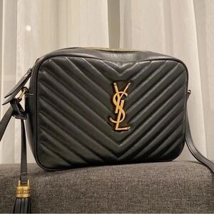 YSL Black Quilted Crossbody Bag